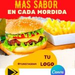 25 Diseños canva de hamburguesas para publicidad (gt16) Bronce