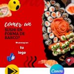 25 Diseños canva para sushi bar (sb006) Bronce